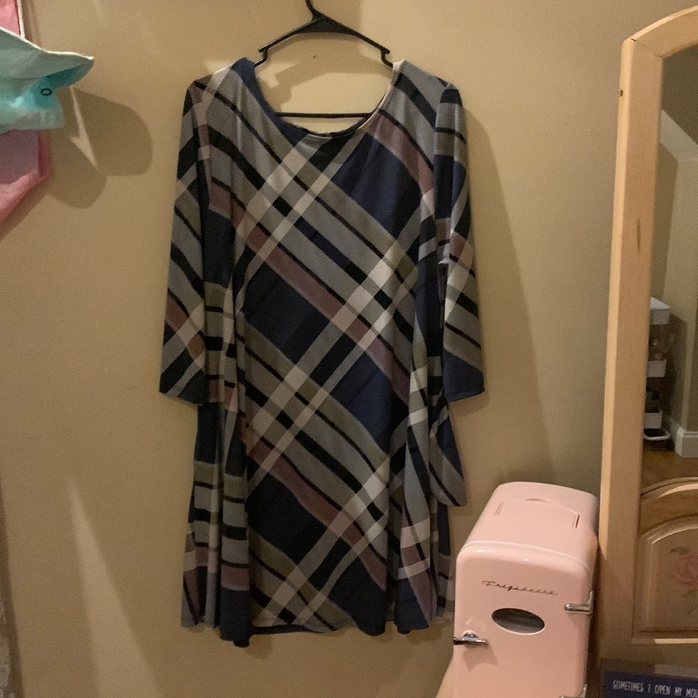 A plaid tunic to wear with leggings